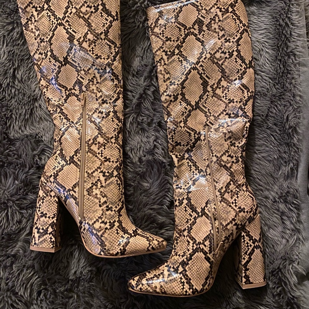 Snake skin boots